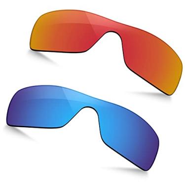 Imagem de TRUSHELL Lentes de reposição polarizadas para óculos de sol Oakley Turbine Rotor OO9307 - Vermelho (Fire Red+Ocean Blue)