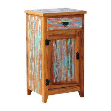 Imagem de Armário Balcão Arcais 50 Cm 1 Porta Madeira Maciça Pátina