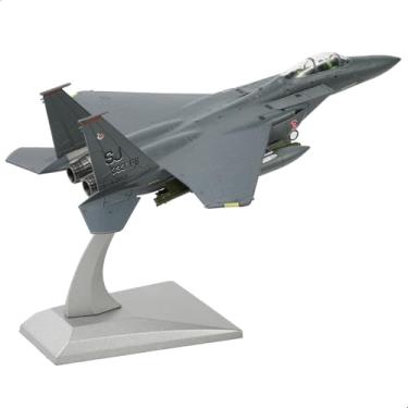 Imagem de NUOTIE F-15E Eagle 1/100 Modelo de Lutador de Metal USAF com Acabamento Militar Exibir Fundido Kits de Pré-construção de Modelo de Aeronave com Expositor para Coleção ou Presente