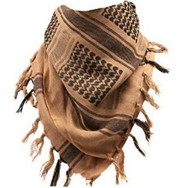 Imagem de Afgan Stole Military Shemagh Tactical Shemagh Árabe Desert Keffiyeh Neck & Head Scarf Wrap Turban Woven Cotton 100%, Tan