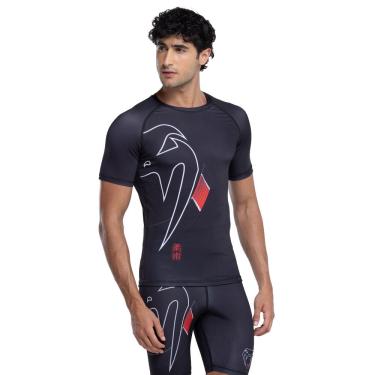 Imagem de Camiseta Masculina Venum Manga Curta Rashguard Black Belt Dark