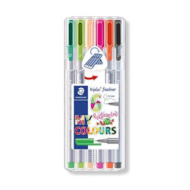 Imagem de Caneta Triangular 0.3mm, Staedtler, Fineliner Triplus Watermelon, 334 SB6CS7, 6 Cores