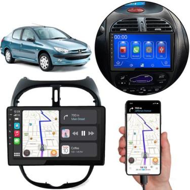 Imagem de Multimídia MP5 Peugeot 206 2000-2010 9 Pol Android-Auto/CarPlay Blueto