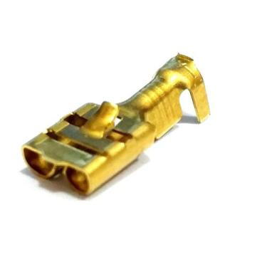 Imagem de Terminal encaixe femea com trava 6,3 MM Latão resistente Facil encaixe