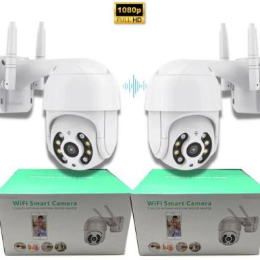 Imagem de Kit 2Câmeras IP Wi-Fi A08-Resistente Sol/Chuva-Detecta movi - Wifi Sma