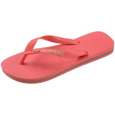 Imagem de Sandália Havaiana Brasil Logo FC - Havaianas, Coral tropical, 35/36