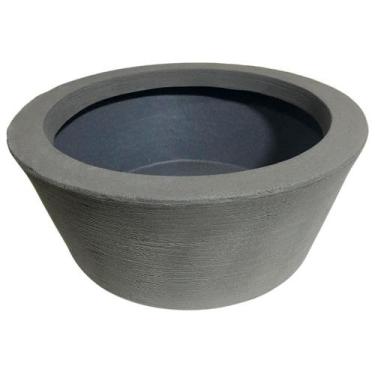 Imagem de Vaso Bacia De Polietileno Com Textura Para Plantas 37cm - Alpe & Arita