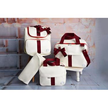 Imagem de Kit De Bolsa Mala Maternidade 4 Peças Com Mochila Multifuncional Slim 