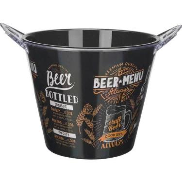 Imagem de Balde Beer Boccati Duplo 6L Com Abridor na Alça Cerveja, Black