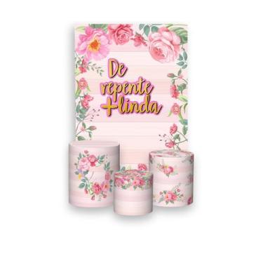 Imagem de Painel De Festa Vertical 1,50 x 2,20 + Trio De Capas Cilindro - De Rep