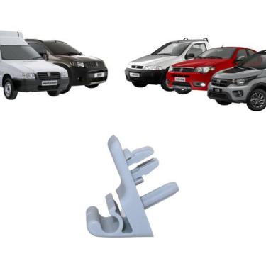 Imagem de Suporte Presilha Quebra Sol Fiat Fiorino Mobi Palio Strada Uno Cinza C
