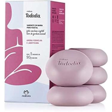 Imagem de Caixa de Sabonetes hidratante em barra Natura Todo dia - Amora Vermelh