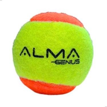 Imagem de Bola de Beach Tennis Alma Genius Laranja e Amarela 1 Unidade