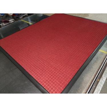 Imagem de tapete waterkap vermelho com bordas flex preta - Kapazi, 3,00m x 1,20m