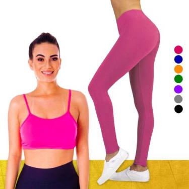 Imagem de KIT conjunto TOP ALÇA FINA bojo + CALÇA leg LEGGING BÁSICA Feminino Ac
