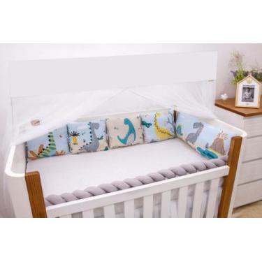 Imagem de Kit de berço safari unissex 10 peças aconchego - BruceBaby Bordados, D