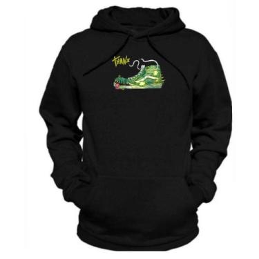 Imagem de Blusa de Frio Peluciado Moletom Bolso Canguru Estampado - Relaxado, Pr