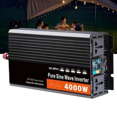 Imagem de Inversor de energia para carro, inversor solar de onda senoidal pura de 4000 watts, 12 V para 110 V/220 V, conversor de voltagem, transformador para carro,camping,24V to 220V