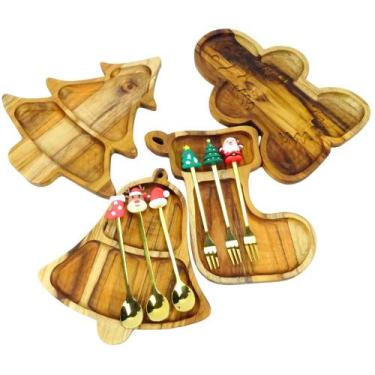 Imagem de Petisqueira de Natal Kit com Talheres Natalinos - Carmisini