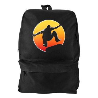 Imagem de Mochila Bolsa Masculina Basica Escolar Pega a Visão Estampado Skate - 