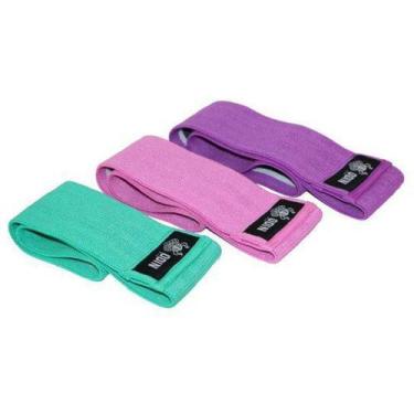 Imagem de Kit 3 Faixas Elásticas De Exercício Hip Resistance Bands - MrVendas
