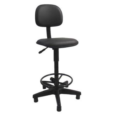 Imagem de Cadeira Caixa Gold secretária caixa Preto - Balcão-Supermercado-Atendi