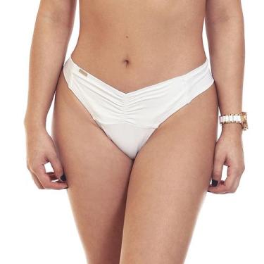 Imagem de Calcinha de Biquíni Levanta Bumbum Fio Duplo - Estigma, P, Branco