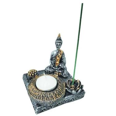 Imagem de Incensário E Castiçal Vela e Incenso Buda Zen 13586 - Mana Om By Ello,