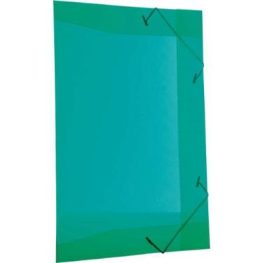 Imagem de Pasta ABA Elástico Plástica Ofício Verde Delloline PCT com 10