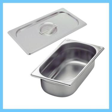 Imagem de Cuba Gastronomica Com Tampa Gn Buffet Inox 1/3 100mm - Zepper