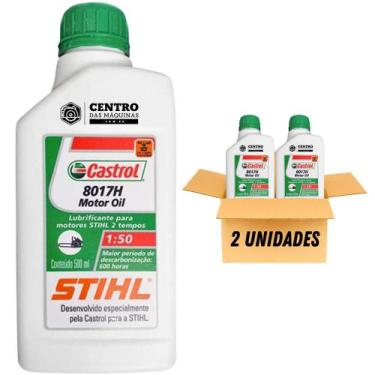 Imagem de KIT Com 2 Unidades de Óleo 2 Tempos Castrol Stihl 500ml Para Roçadeira