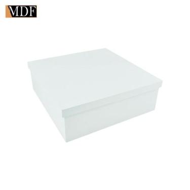Imagem de Kit 45 Caixa Quadrada Tampa Sapato 20x20x5 Madeira Pintado - ATACADÃO 
