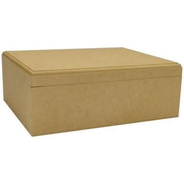 Imagem de Kit 5 Caixa Com Dobradiça Multiuso 30x24x11 Mdf Madeira - Atacadão do 