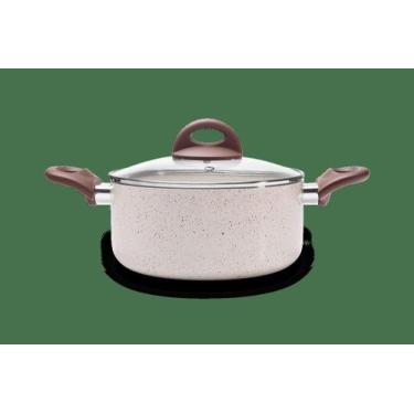 Imagem de Caçarola com tampa Ø24 Ceramic Life Granada indução - Brinox 24 cm