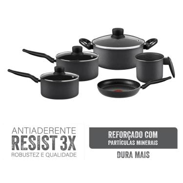 Imagem de Jogo de Panelas Rochedo Robusta Grafite 5 Peças