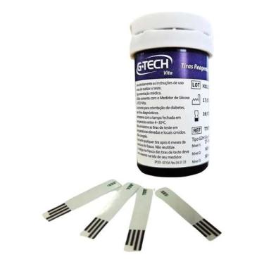 Imagem de Tiras reagentes Medir Glicemia Medir Diabetes Gtech Vita 50 Unidades -