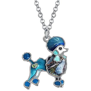 Imagem de DALANE Colar de liga esmaltada, pingente de cachorro, pingente, joias para mulheres, berloques, presentes, 30mm x27mm, Zinco, Sem Pedra Preciosa