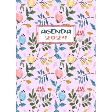 Imagem de Agenda Journalier 2024: Restez Organisé du 1er janvier 2024 au 31 décembre 2024 | Pages de Contacts, Emplois du Temps, Journal de Mots de Passe, Jours Fériés, Anniversaires et Bien Plus Encore !