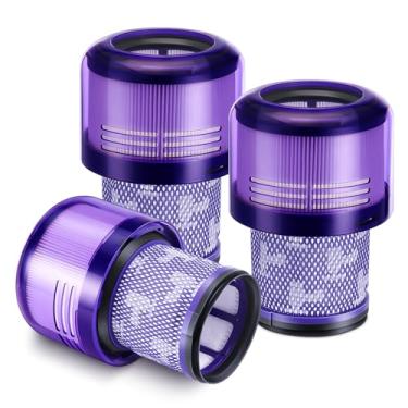Imagem de Pacote com 3 filtros V11 para Dyson, substituição de filtros de vácuo compatíveis com Dyson V11 Animal Torque Drive Complete V15 Detect aspirador sem fio, peça de substituição # 970013-02 e 970013-03