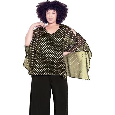 Imagem de EVANS Macacão feminino plus size Eve, Preto, 50