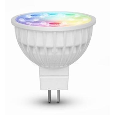 Imagem de ngnsky Lâmpada inteligente Matter GU5.3 RGBCW funciona com Homekit, Alexa, Google Home, controle de voz regulável, 5W (220V)