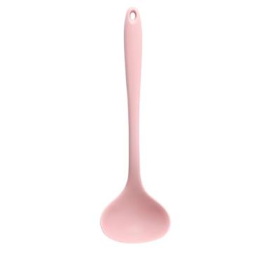 Imagem de Colher de Servir Concha de Sopa de Silicone 11,2 pol. Utensílios de Cozinha Resistentes Ao Calor para Casa (Rosa)