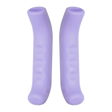 Imagem de HARFINGTON 1 par de capa de alavanca de freio de bicicleta de silicone protetor de manete de freio antiderrapante capa de proteção de manípulo de freio para ciclismo de estrada de montanha, roxo