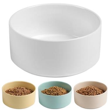 Imagem de Kitwinney Tigelas antiderrapantes para cães de cerâmica pesada com base de silicone, tigela de água pesada para filhotes sem derramamento, tigela de alimentação para animais de estimação para gatos