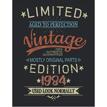 Imagem de 37th Birthday Limited 37 Years Edition 1984 Graphic Deko Vintage: PUZZLE BOOK - Funny retro birthday present, gift idea - A4 (8. 5x11) - 101 pages - ... sketch, planner, birthday, vintage, saying