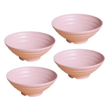 Imagem de Incauca Conjunto de 4 tigelas de cereais inquebráveis de 2,097 g, tigelas de arroz de fibra de palha de trigo, tigela de sopa de macarrão ramen japonês, tigelas de salada leves para servir frutas,