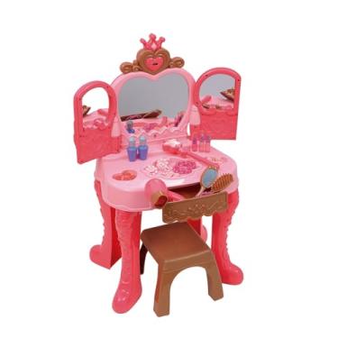 Imagem de Zippy Toys, Brinquedo Penteadeira Mágica Eletrônica com 20 Acessórios Princesa - Rosa