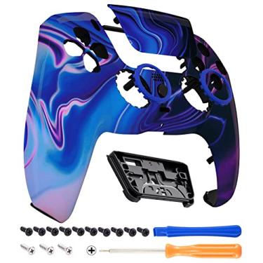 Imagem de eXtremeRate Luna Redesign Origin of Chaos Front Shell Touchpad compatível com controle ps5 BDM-010 BDM-020 BDM-030, capa de substituição DIY personalizada Touch Pad compatível com controle ps5