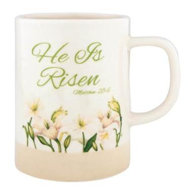 Imagem de Faithworks Christian Gifts - Caneca grande de cerâmica inspiradora caneca de café, 500 ml, He Is Risen