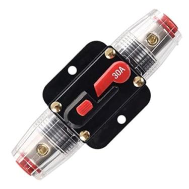 Imagem de ANJOSHI Porta-fusíveis 30 amp disjuntor em linha 20-300A para áudio de carro e Amps Proteção contra sobrecarga Reset Fusível Inversor 12V-24V DC Substituir Fusíveis